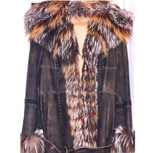 Italian Leather/ Fur Coat Made In Florence David 2